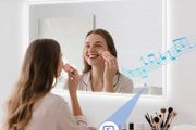 500x700 mm Bathroom-Mirror-with-LED-Lights for Wall, Bluetooth, Anti-Fog, 3 Colors Dimmable Bathroom-LED-Mirror, Memory Function, HD Tempered Glass, IP44 Smart-Mirror(Horizontal/Vertical)