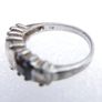 Vintage Sterling Silver 925  5-Stone Ring: Sapphire & Cubic Zirconia size P - 4,3g Image 8