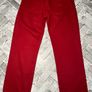 Tommy Hilfiger Ladies High Rise Straight Red Denim Jeans W34 L28 Image 4