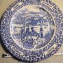 vintage Ironstone England hanging plate reads "autumn" in 4 languages Image 2