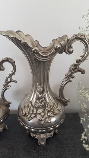 4 Vintage Made in Italy  Pithers Set Vases with Handle