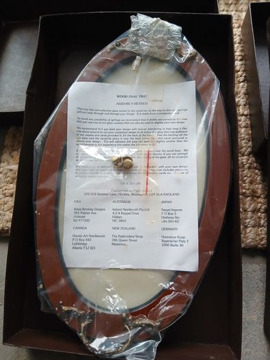 2 brand new, unused Framecraft Wood Oval Tray