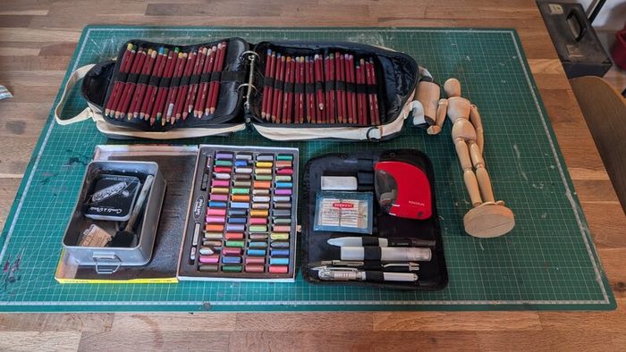 Used art supplies