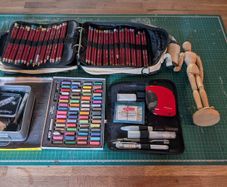 Used art supplies