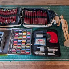 Used art supplies
