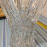 vintage cut crystal flower vase, Image 5