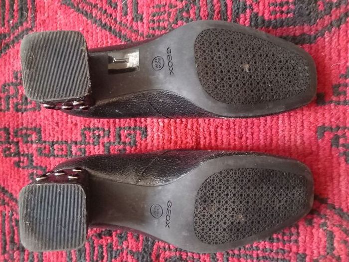 Geox mid block heel mary jane shoes