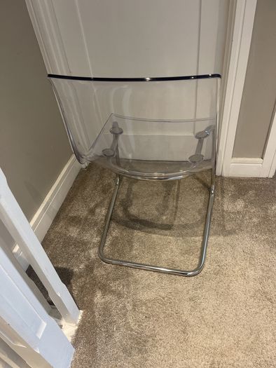 Ikea clear  chair  in perfect condition