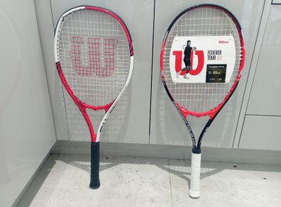 Two Wilson Federer 110 rackets (new 25, used 15)