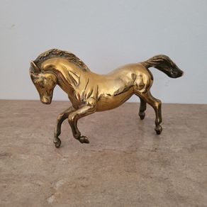 Vintage solid brass horse