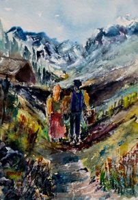 home with my sweet watercolour
