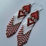 The Terracotta earrings, handwoven Image 2