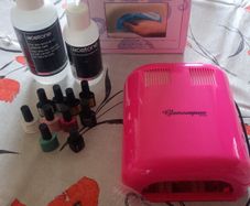 Gel Nail Lamp + 1.5lt 100% Acetone + 10 Gel NailPolish