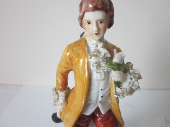 Vintage Porcelain Lace Couple Figurines