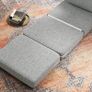 Sleeper chair, guest mattress, 3-fold foldable, compact, metal frame, 80x75x74 cm, Gray Image 2