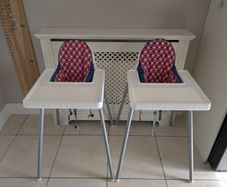 2 High Chairs (IKEA) with Support Cushions