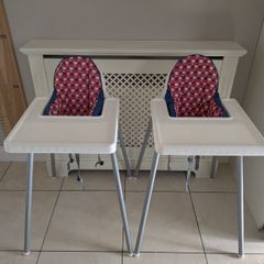 2 High Chairs (IKEA) with Support Cushions