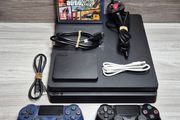 Sony PlayStation 4 Slim 500GB + 2TB HDD Console PS4, GTA 5 And Two Controllers
