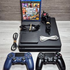 Sony PlayStation 4 Slim 500GB + 2TB HDD Console PS4, GTA 5 And Two Controllers