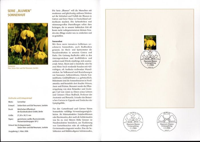 2006 Bundes Republic Deutschland (Germany) Federal Annual Stamp EFT Collection with 50 Images of contents