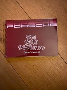 Original porsche 944/944S/944 Turbo owners manual