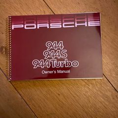 Original porsche 944/944S/944 Turbo owners manual