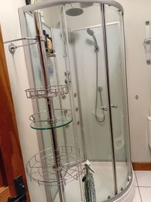 Upright chrome storage ,suitable for bathroom / kitchen.
