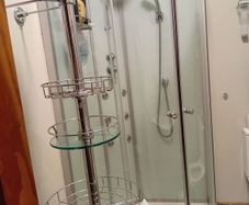 Upright chrome storage ,suitable for bathroom / kitchen.