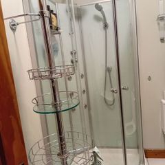 Upright chrome storage ,suitable for bathroom / kitchen.