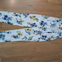 White fancy jumpsuit with flowers TFNC London