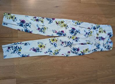 White fancy jumpsuit with flowers TFNC London