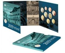2019 Ireland Official Euro Coin Set BU. 9 Coins.