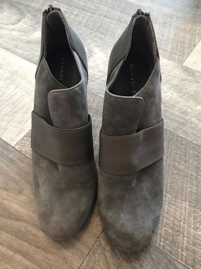 Grey Suede Boots Size 7 New