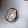 Vintage Silver Etched flower Bangle Bracelet Image 5