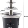 Large Size Stainless Steel Chocolate Fountain Fondue Set Electric 3-Tier Machine with Hot Melting Pot Base 500ml Capacity (FREE POSTAGE) Image 4