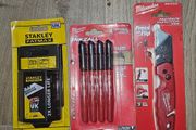 Milwaukee Fastback, 4 pack Inkzall markers &amp; 50 x Utility Blades