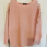 QUIZ knit lace shoulder diamante jumper Image 5