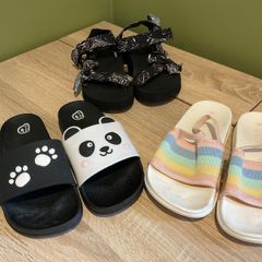 Girls shoes bundle Sandals Flip Flops Zara Panda 3 35