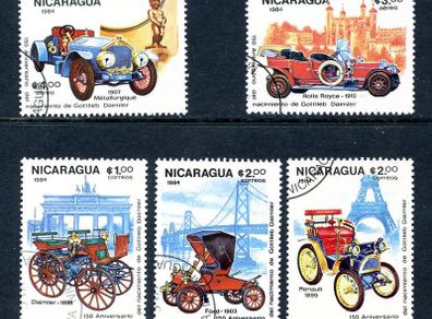 Nicaragua 1984 - Cars - Complete Set - Cancelled to Order