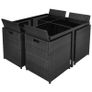 9 Piece Outdoor Dining Set with Cushions Poly Rattan Black Image 8