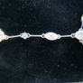 Vintage Sterling Silver 925 Multiple Cubic Zirconia Gems Necklace 5,6g length -18" Image 5