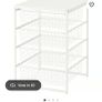 Jonaxel 4 x Wire Basket Roller Chest Drawer Storage White with Tabletop Image 9