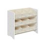 Kids storage unit bedroom  nursery with 9 non-woven storage boxes Image 4