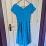 Blue off shoulder dress Image 2