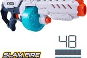 Turbo Fire Foam Dart Blaster, Grey/Blue-Plain Brown Box