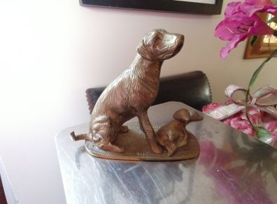 Brass Dog and Puppies