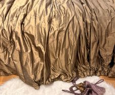 Champagne gold silk curtains