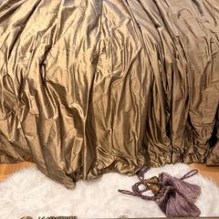 Champagne gold silk curtains
