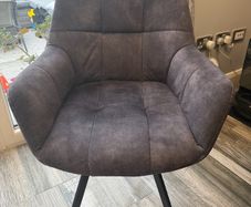 Charcoal grey dining chairs - 4