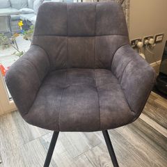 Charcoal grey dining chairs - 4